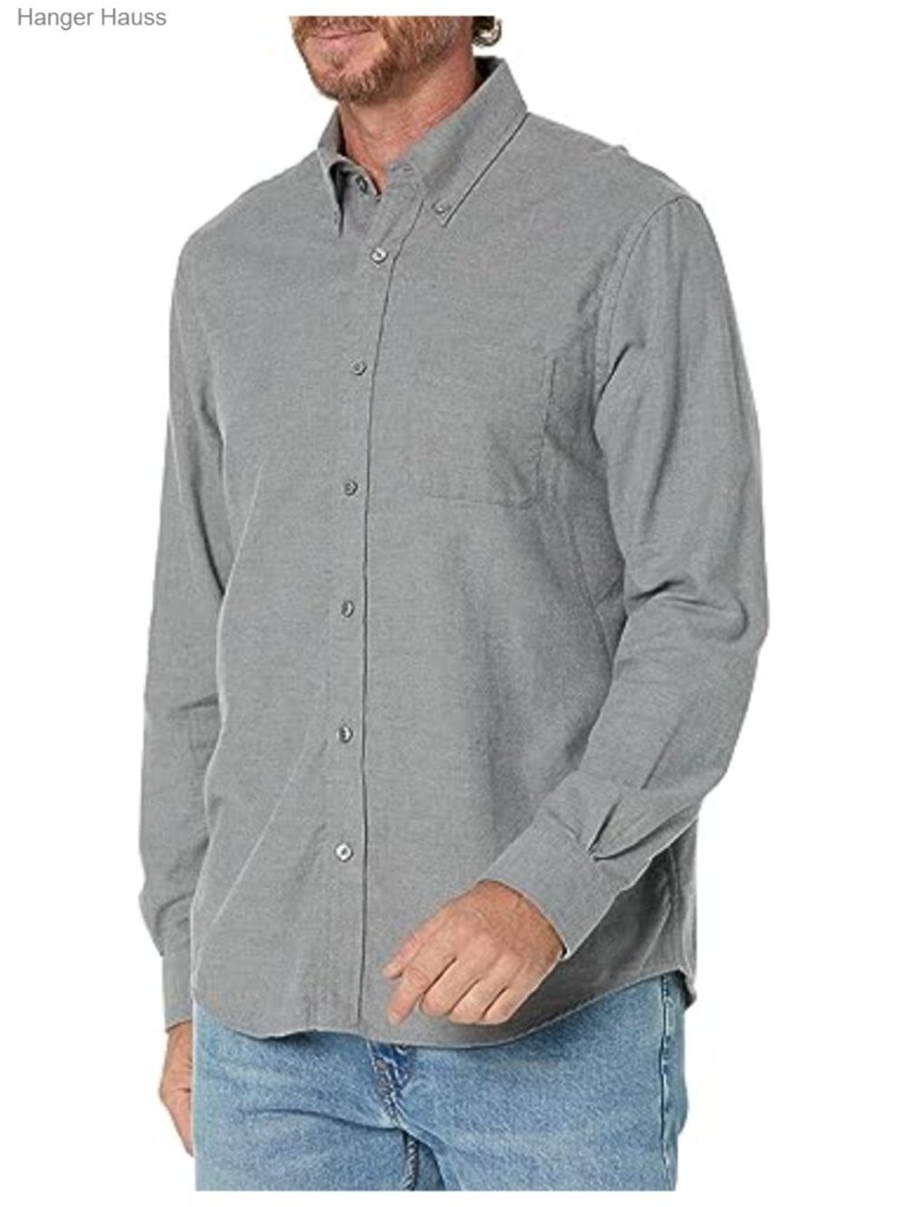 Men's Long Sleeve Flannel Button Down Shirt 100% Cotton